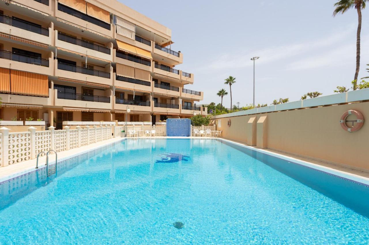 Апартаменты Frontline Penthouse With Heated Pool And Parking Лос Кристианос Экстерьер фото